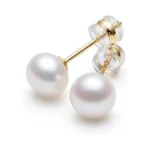 Amazon code: Pearl Earrings Studs,18k White Gold Plat