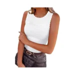Sampeel Womens Tank Tops Sleeveless Workout Ribbed Slimming Fitted Camisole