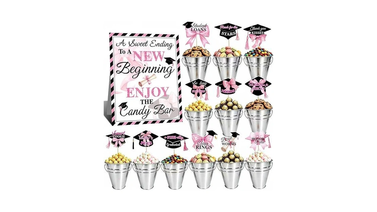 37pcs 2026 Graduation Candy Bar Party Decoration,graduation Candy Buffet Containers
