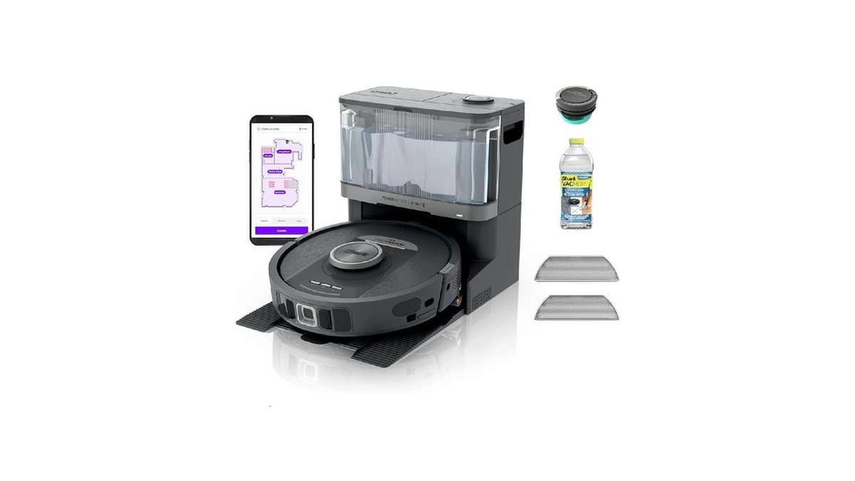 Shark Robot Vacuum & Mop Combo, Nevertouch Self-emptying & Refilling