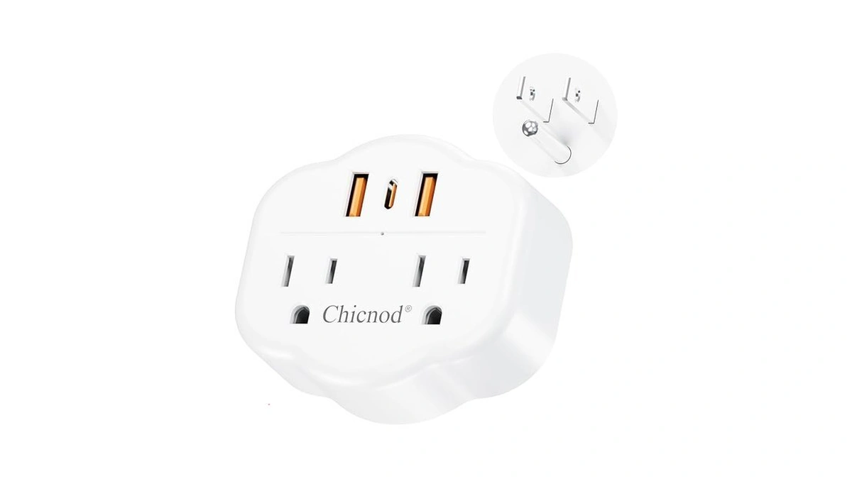 5 In 1 Wall Outlet Extender With Usb & Type-c,