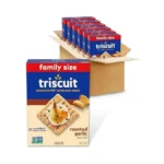 Triscuit Roasted Garlic Whole Grain Wheat Crackers, Lunch Snacks, Bulk