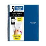 Five Star Spiral Notebook + Study App, 5 Subject, College