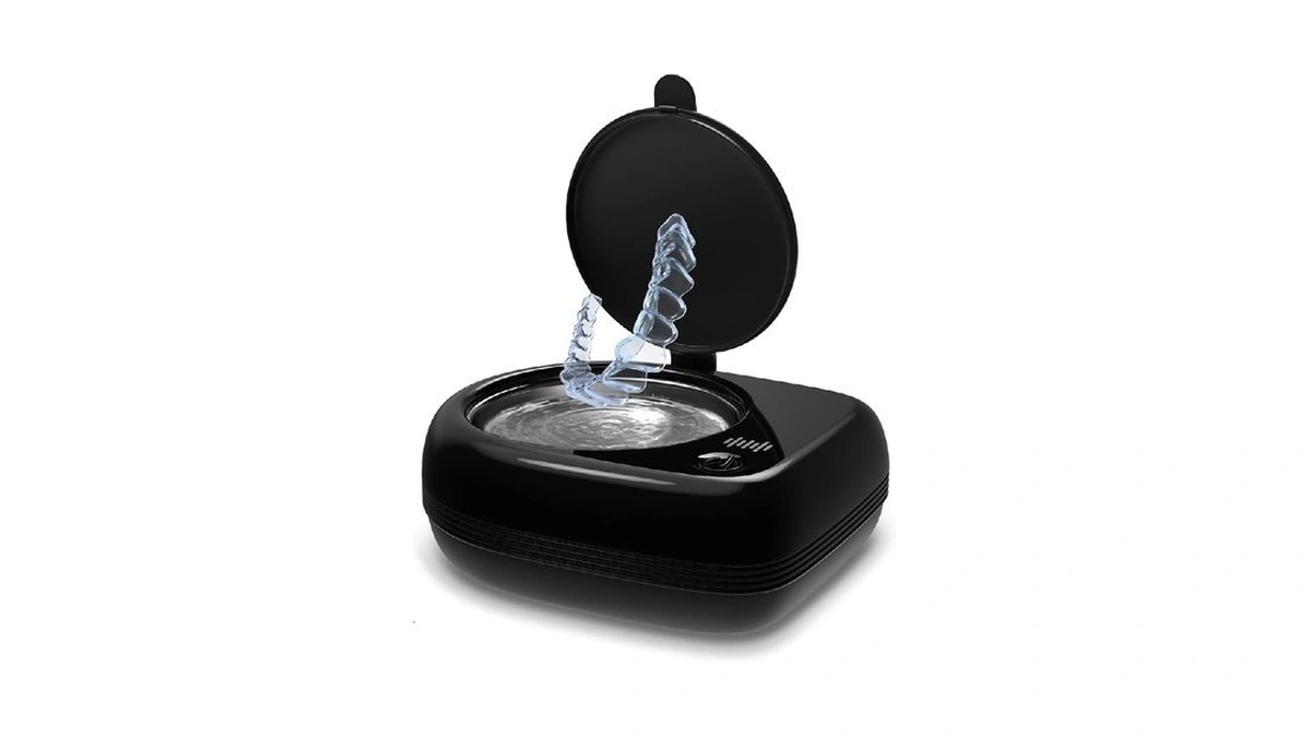 Cordless Retainer Cleaner Machine, 50khz Ultrasonic Cleaning Pod For Aligners,