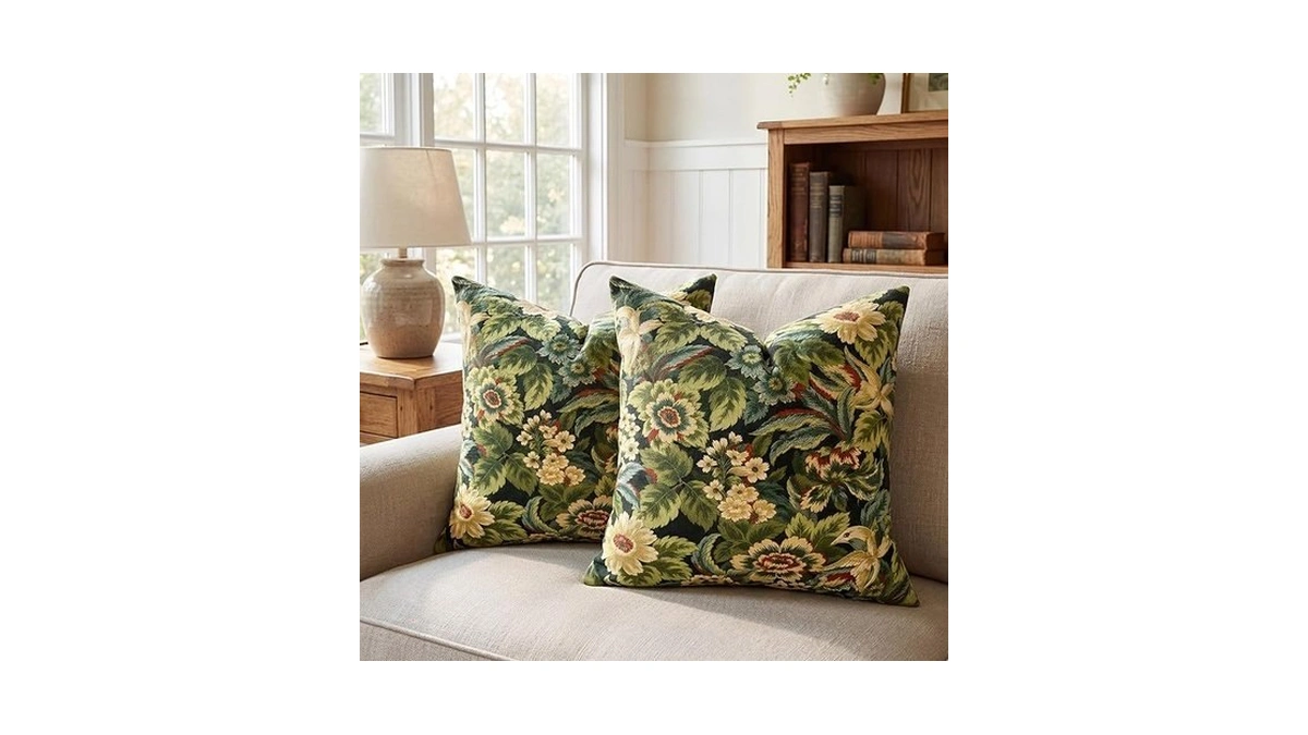Eryogs Decorative Linen Throw Pillow Covers 18x18 Set Of 2,