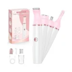 Bikini Trimmer Women & Body Shaver: 4-in-1 Painless Pubic Hair