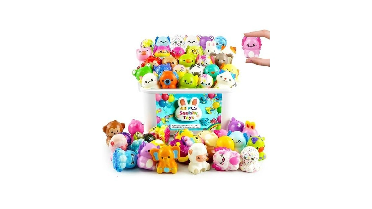 48-pack Slow Squishy Toys Soft Stress Relief Fidgets Toys For