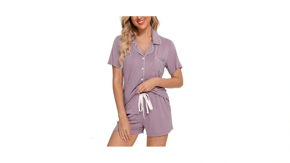 Pjmlifecoco Two Piece Pajama Shorts Sets For Women Bridal Pajamas