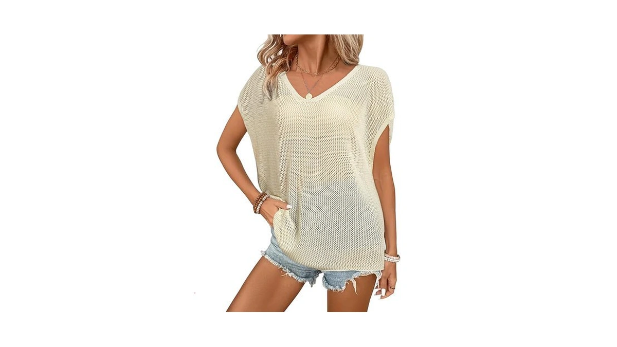Arach&cloz 2025 Women Summer Sweaters Vest Crochet Tops Plus Size