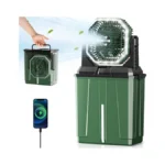 Portable Misting Fan, 24000mah Camping Fan With 8l Bucket, 12hrs