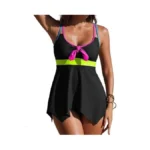 Sheshow Womens Tankini Bathing Suits Cutout Swim Skirt Tummy Control