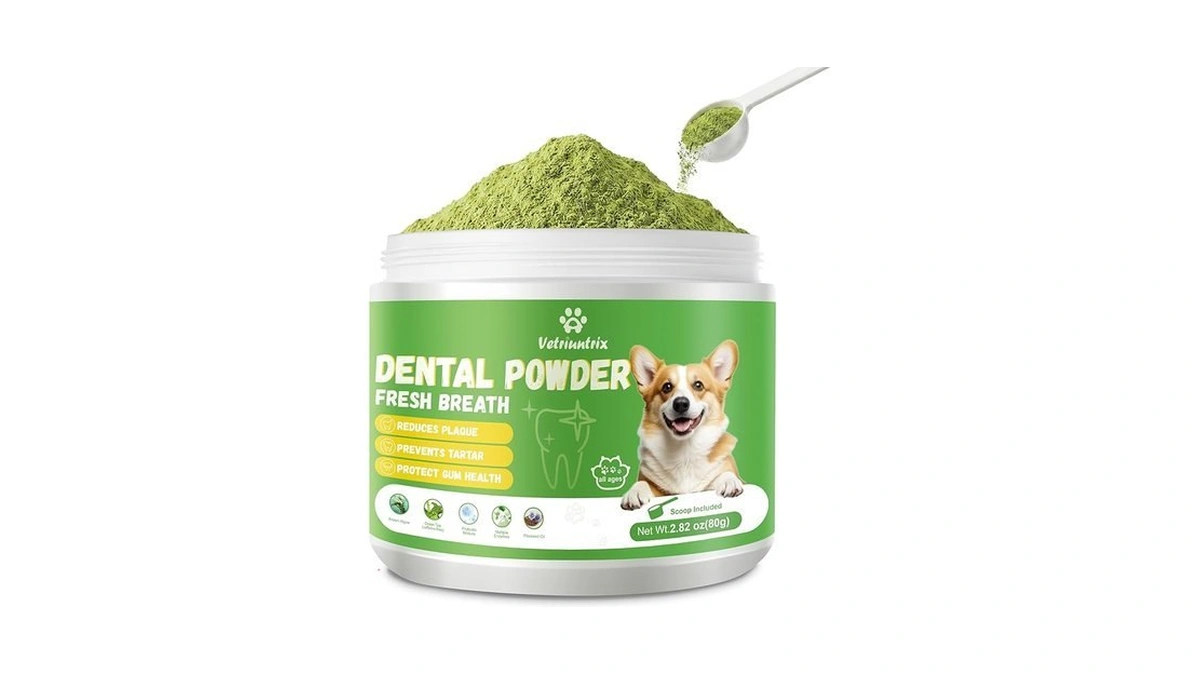 Vetriuntrix Dog Dental Powder, Dental Powder For Dogs Teeth Cleaning