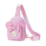 Anoup Gifts For Girls Kids, Initial Pink Checkered Crossbody Bag