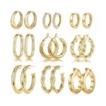 Yesteel 14k-gold-plated Hoop Earrings, 14k-gold-plated Small Hoop Earrings For Women
