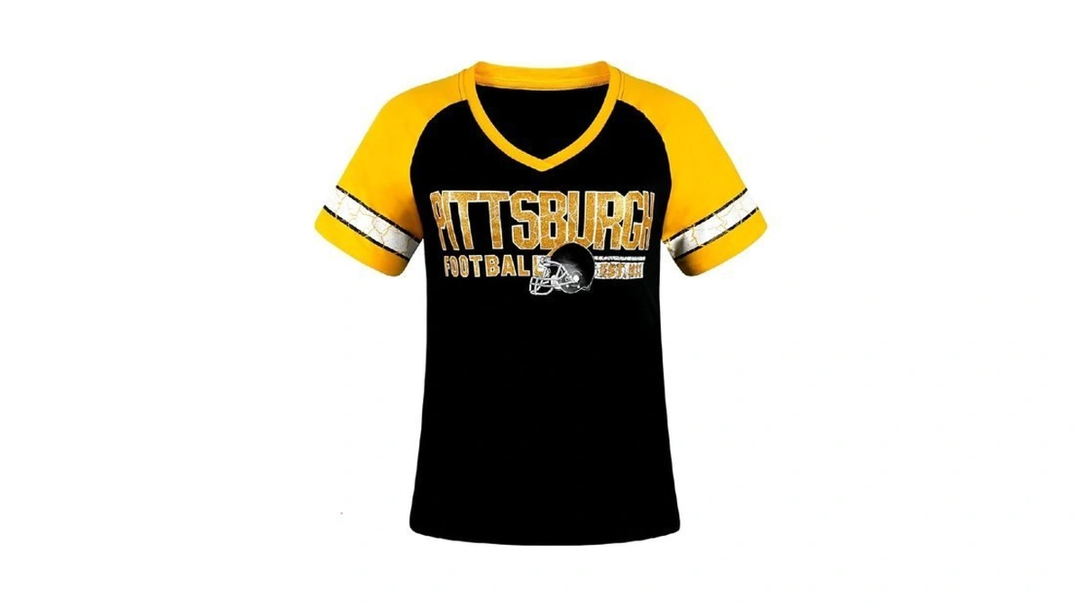 Womens City Football Fans Vintage Sporty V Neck Tee Shirts