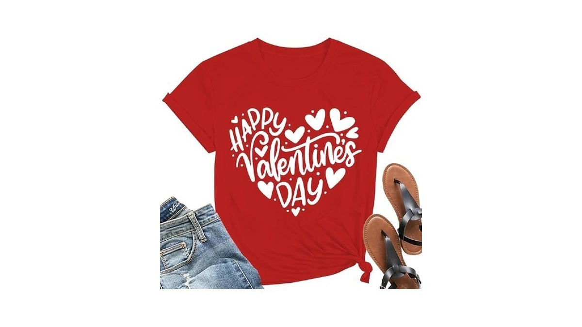 Happy Valentines Shirts For Women - Love Heart Valentines Day