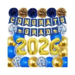 Vemfare Graduation Decorations 2026 Set - Blue Gold Graduation Decor