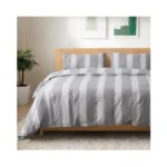Tocomoa Striped Duvet Cover Set 100% Natural Cotton Soft Comfy