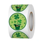 Acetiamin St.patrick's Day Stickers Roll, 1.5 Inch 500 Pcs Lucky