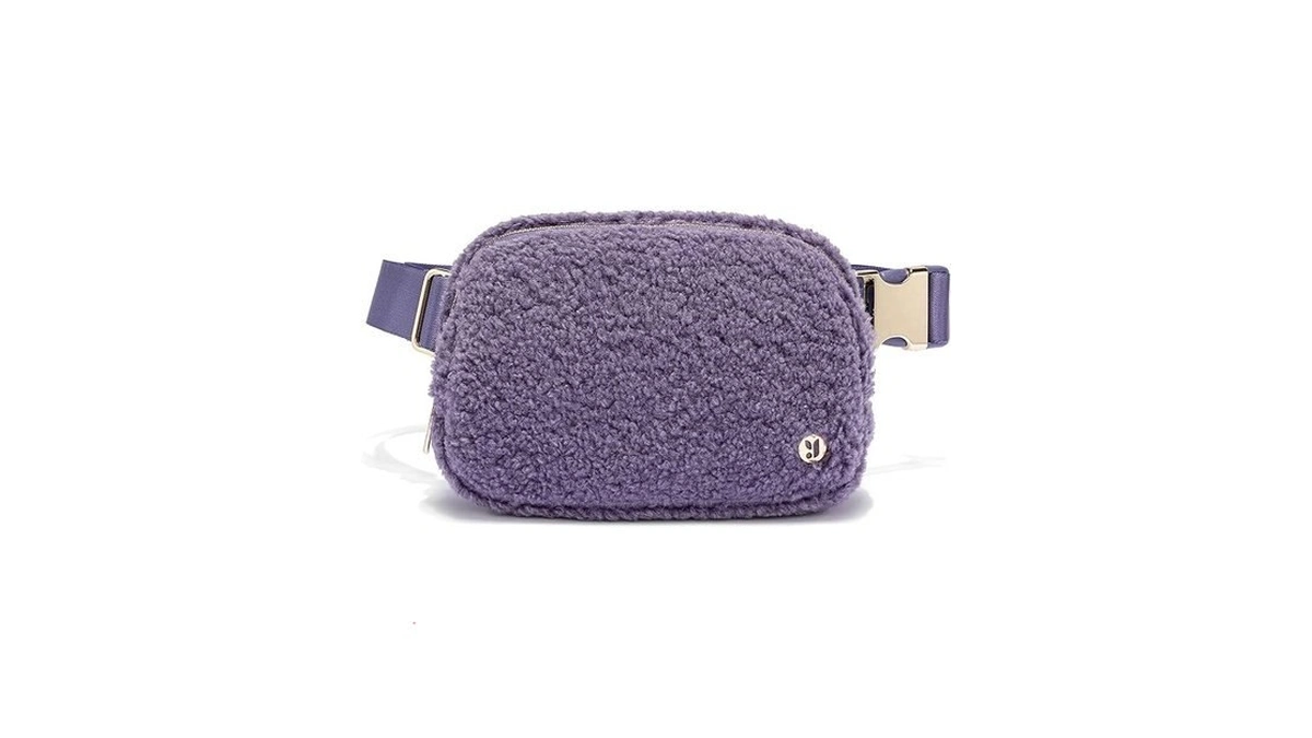 Fodoko Sherpa Belt Bag, Fleece Crossbody Bag Fanny Pack For