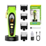 Kemei Professional Hair Clipper For Men, Rechargeable Barber Clipper, Cordless