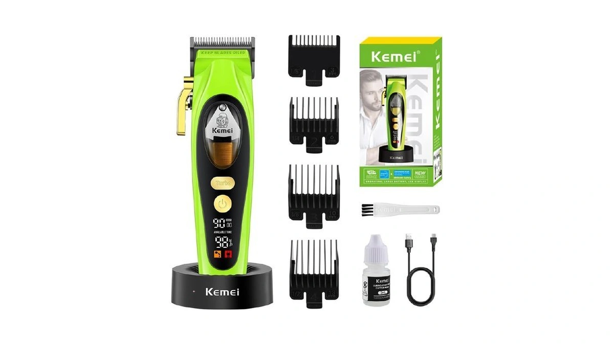 Kemei Professional Hair Clipper For Men, Rechargeable Barber Clipper, Cordless