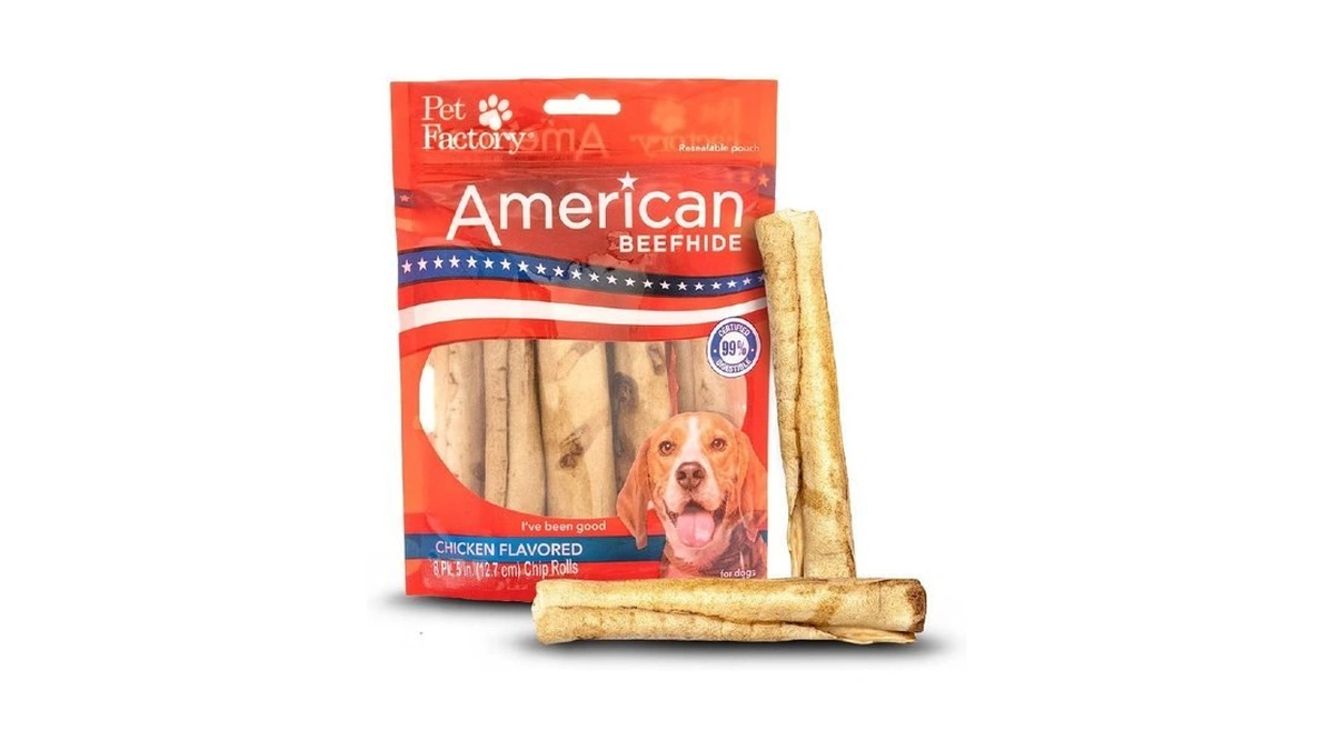 Pet Factory American Beefhide 5" Chip Rolls Dog Chew Treats