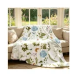 Yuboo Spring Throw Blanket, Sage Flower Blanket Gift For Birthday,