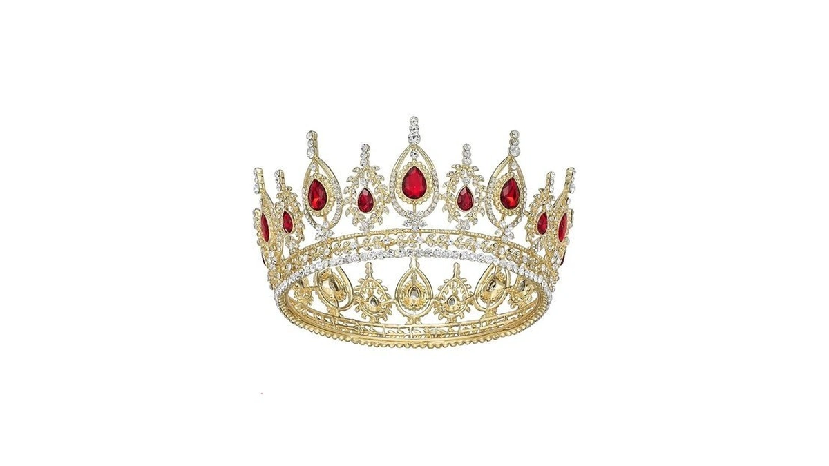 Sweetv Royal Queen Crown, Wedding Tiara For Bride, Rhinestone Tiaras