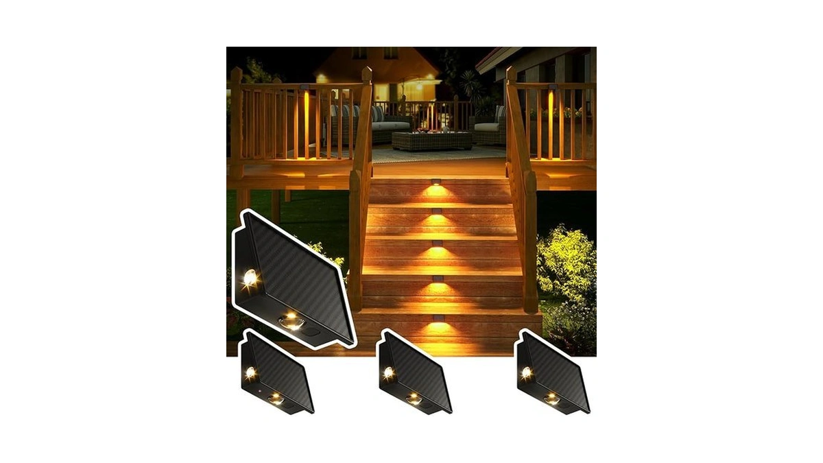 Jsot Deck Step Lights 4 Pack For Outside Fence, Wall,