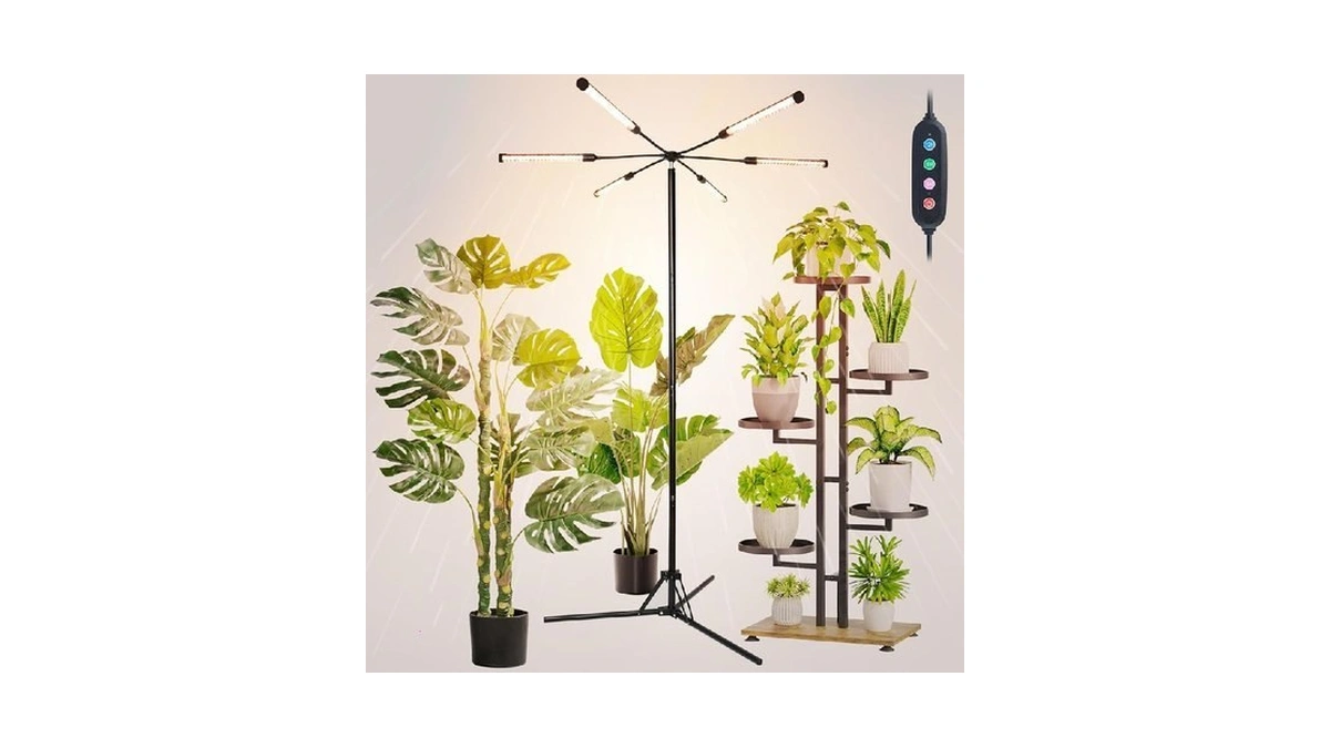 Fecida 2026 6head Grow Lights With Upgraded Stand, Big Coverage