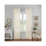 Elrene Home Fashions Jolie Crushed Semi-sheer Window Curtain, Adjustable Tie-top