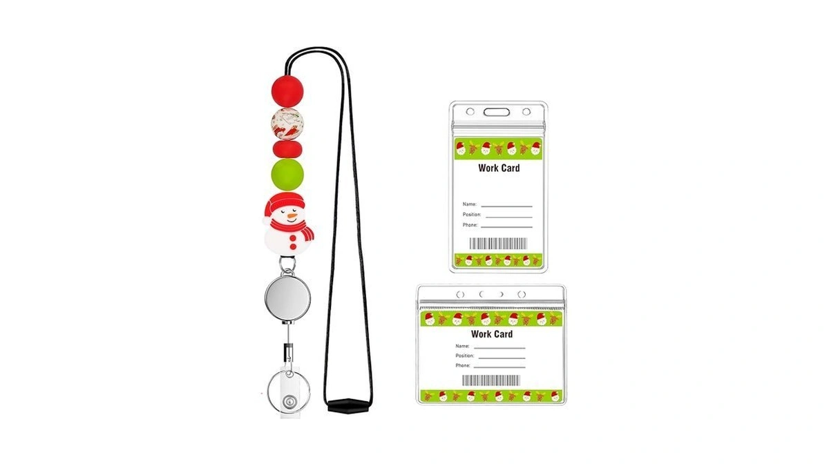 Retractable Lanyards For Id Badges And Keys, Cute Silicone Beaded