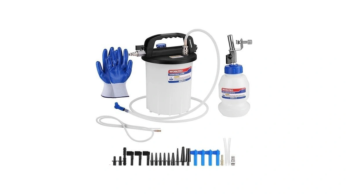 Workpro 3l Vacuum Brake Bleeder Kit, Pneumatic Brake Bleeder For