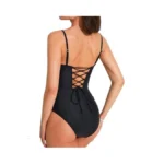 Ajisai Women One Piece Tummy Control Swimsuit Slimming Ruched Backless