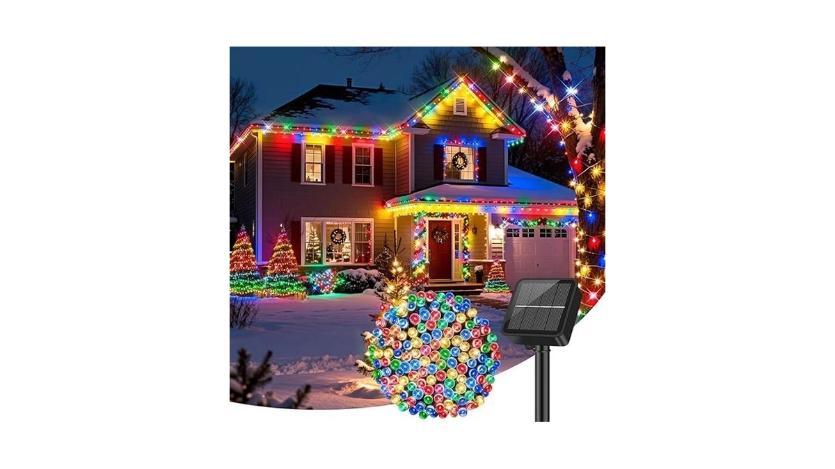 Brightever Solar String Lights Outdoor Waterproof, 46ft 120 Led Solar
