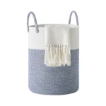 Cotton Rope Laundry Hamper By Youdenova, 58l - Woven Collapsible