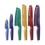 Astercook Knife Set, 12 Pcs Color-coded Kitchen Knives Set, 6