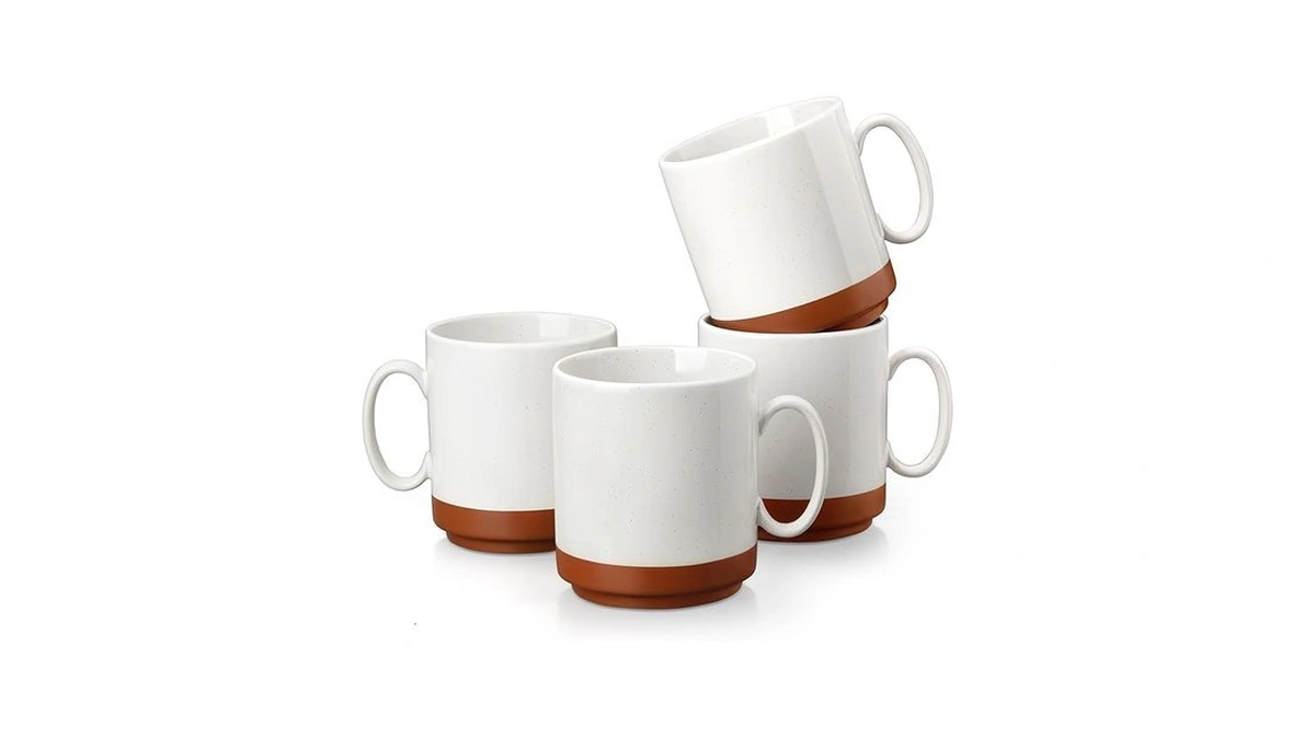 Malacasa 16oz Ceramic Coffee Mugs Set Of 4, Stackable Coffee
