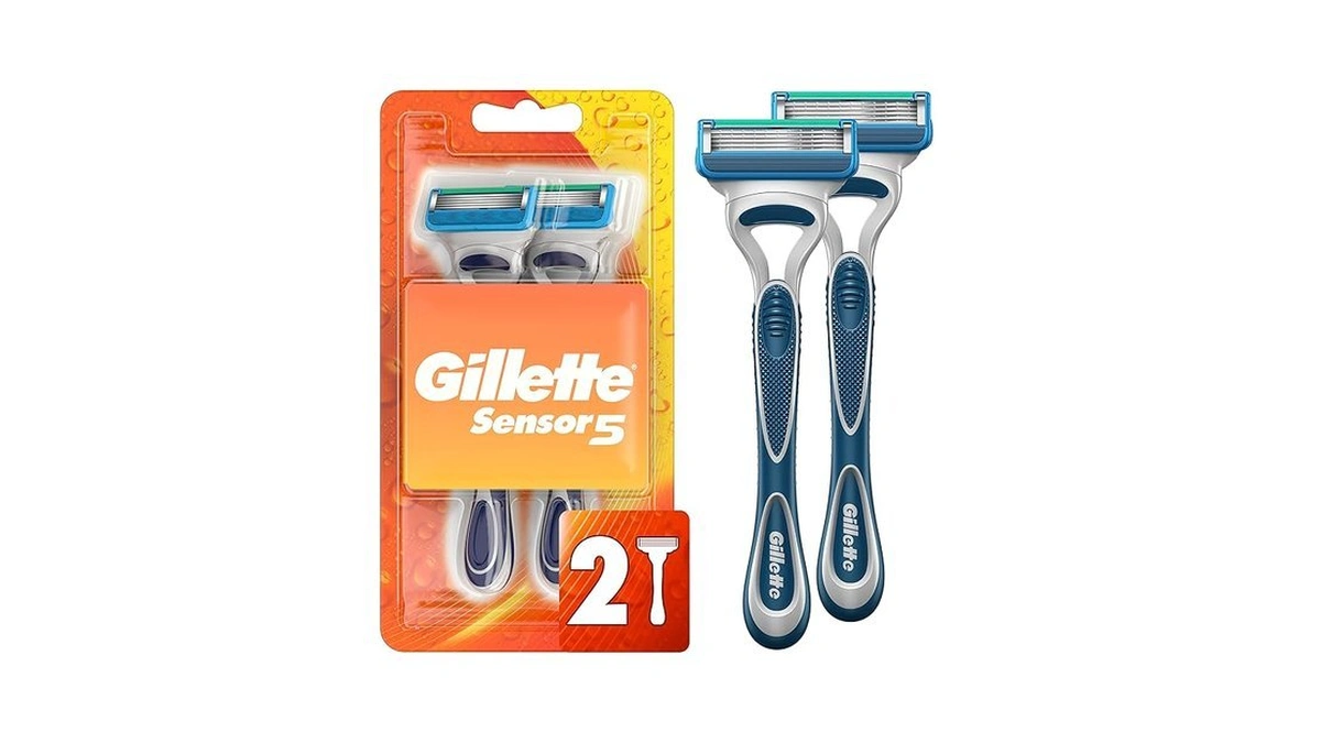 Gillette Sensor5 Men's Disposable Razors, 2 Count