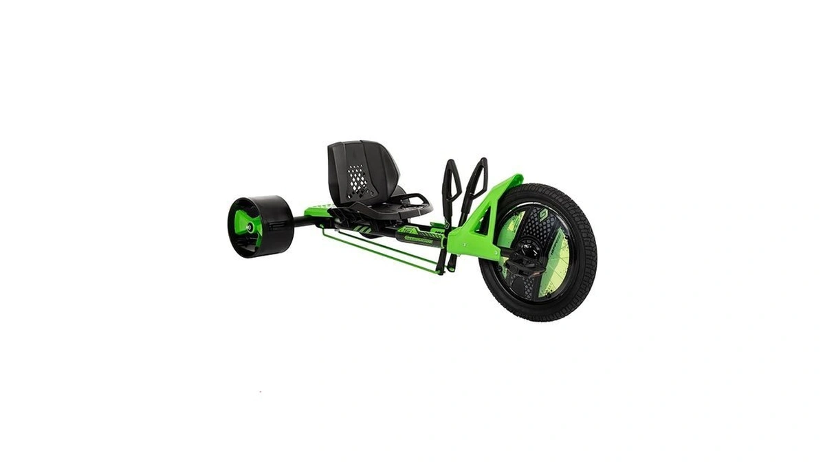 Huffy Green Machine 16 Inch Drift Trike, Sleek Ergonomic Design,