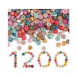 Gionlion 1200+pcs Colorful Round 4x7mm Letter Beads For Bracelet Making,