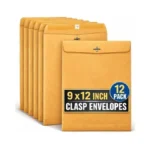 1intheoffice Manila Envelopes 9x12, Clasp Envelopes 9x12, Catalog Mailing Envelopes,