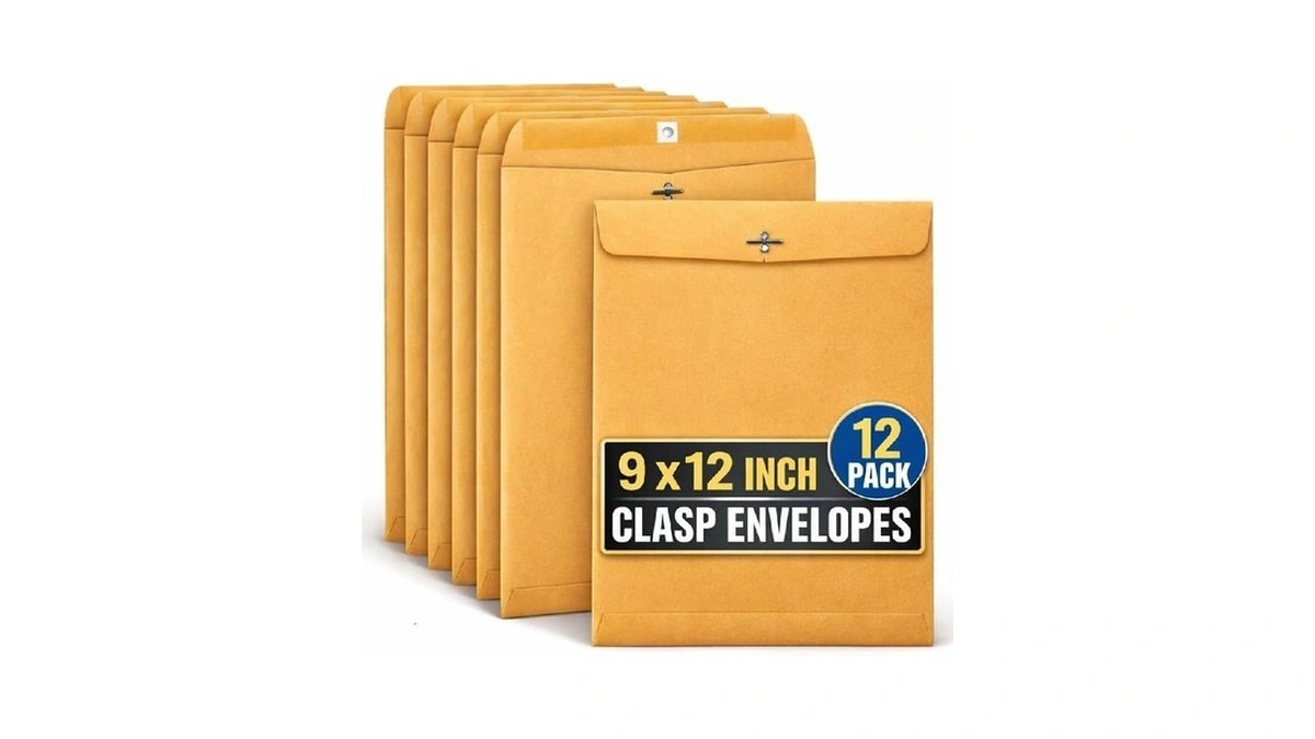 1intheoffice Manila Envelopes 9x12, Clasp Envelopes 9x12, Catalog Mailing Envelopes,