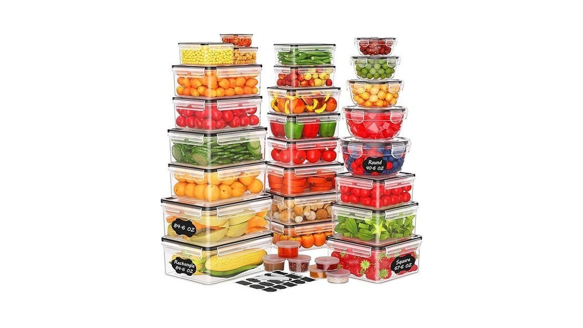 62 Pcs Large Food Storage Containers With Lids Airtight (31