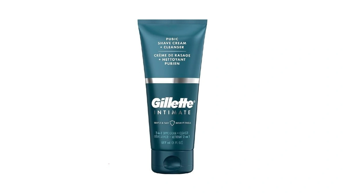 Gillette Intimate 2 In 1 Pubic Shave Cream + Cleanser,