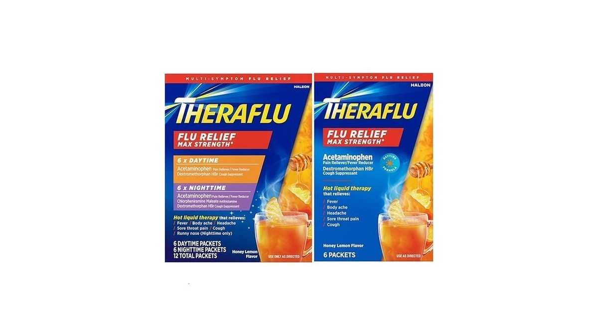 Theraflu Max Strength Daytime & Nighttime Flu Symptom Relief Honey