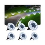 Echosari 6 Pack Solar Ground Lights, Upgraded Solar Garden Lights