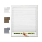 Serlmwnt No Drill Cordless Cellular Shades, Light Filtering Honeycomb Blinds,