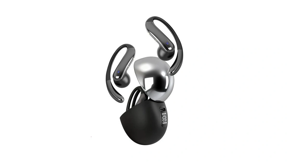 Open Ear Clip Wireless Earbuds Bone Conduction Headphones, Bluetooth 5.4,